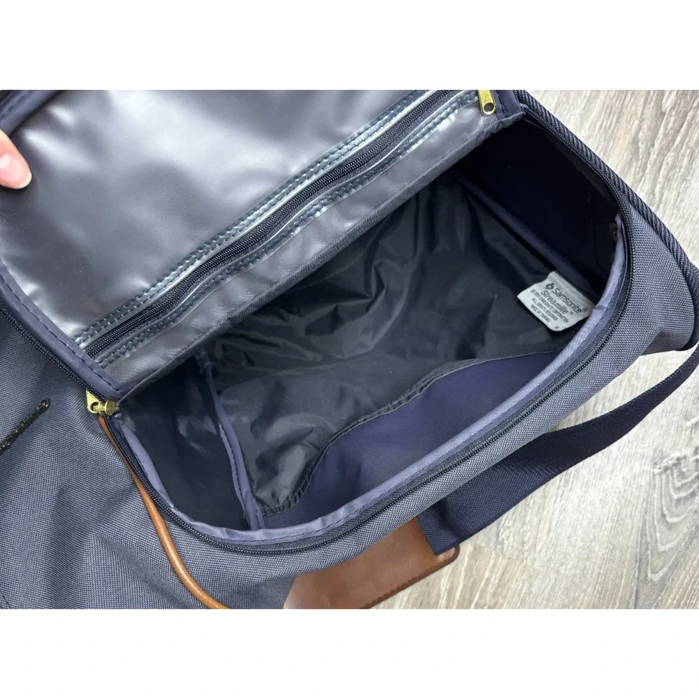 Samsonite Navy Blue Canvas‎ Small Shoulder Bag Carry On Travel Luggage